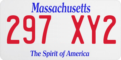 MA license plate 297XY2
