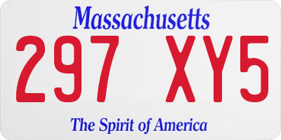 MA license plate 297XY5