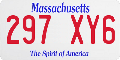 MA license plate 297XY6