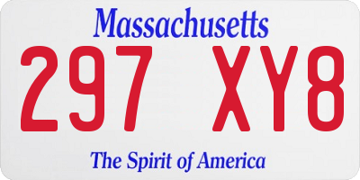 MA license plate 297XY8