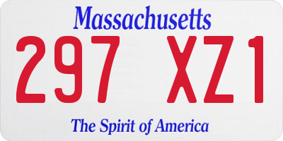 MA license plate 297XZ1