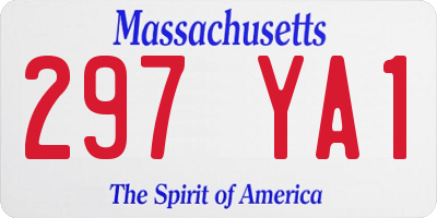 MA license plate 297YA1