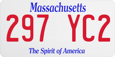 MA license plate 297YC2