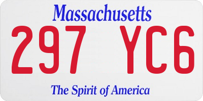MA license plate 297YC6