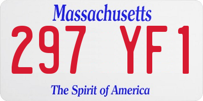 MA license plate 297YF1