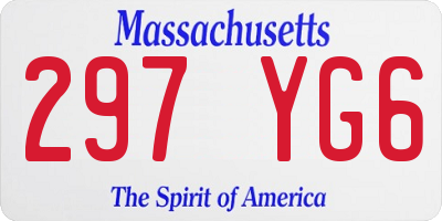 MA license plate 297YG6