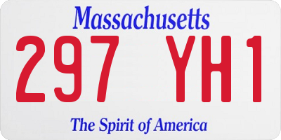 MA license plate 297YH1