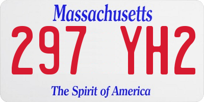 MA license plate 297YH2