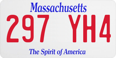 MA license plate 297YH4