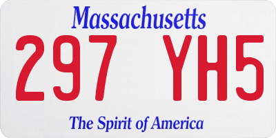 MA license plate 297YH5