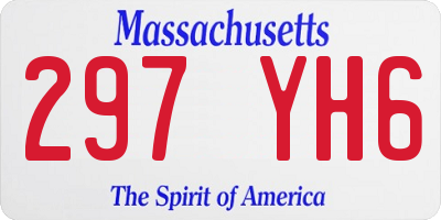 MA license plate 297YH6