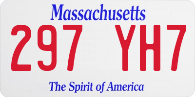 MA license plate 297YH7