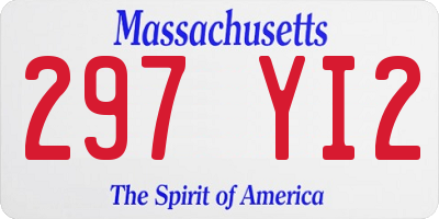 MA license plate 297YI2
