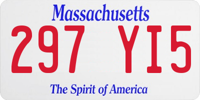 MA license plate 297YI5