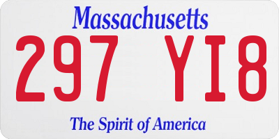 MA license plate 297YI8