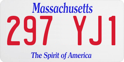 MA license plate 297YJ1