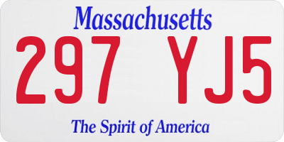 MA license plate 297YJ5