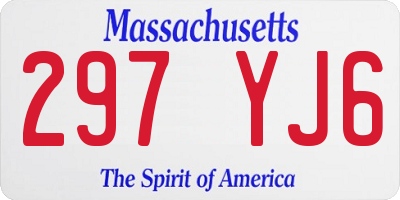 MA license plate 297YJ6