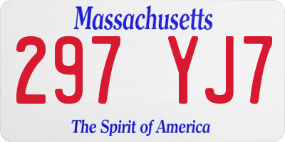 MA license plate 297YJ7