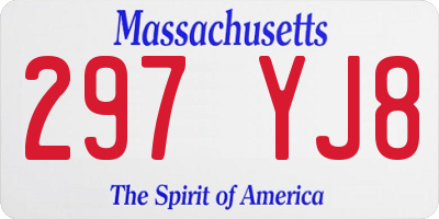 MA license plate 297YJ8