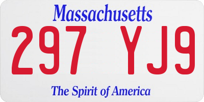 MA license plate 297YJ9