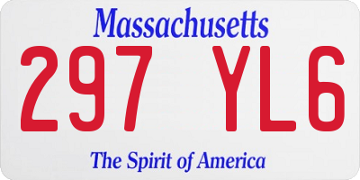 MA license plate 297YL6