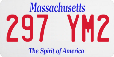 MA license plate 297YM2