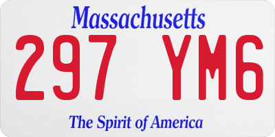 MA license plate 297YM6