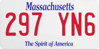 MA license plate 297YN6