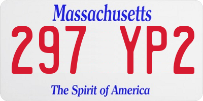 MA license plate 297YP2