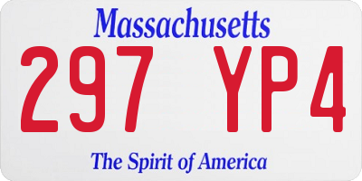 MA license plate 297YP4