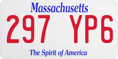 MA license plate 297YP6