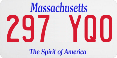 MA license plate 297YQ0