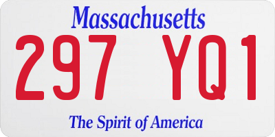 MA license plate 297YQ1