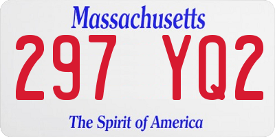 MA license plate 297YQ2
