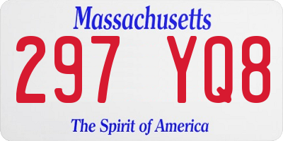 MA license plate 297YQ8
