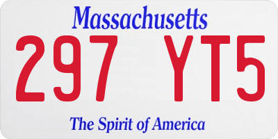 MA license plate 297YT5