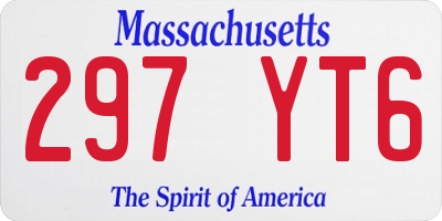 MA license plate 297YT6