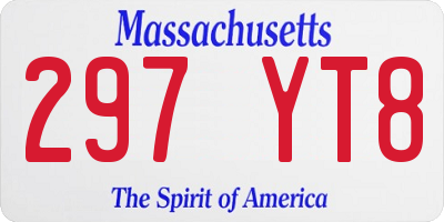MA license plate 297YT8