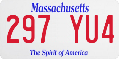 MA license plate 297YU4