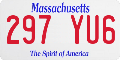 MA license plate 297YU6