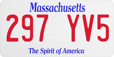 MA license plate 297YV5