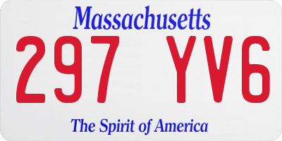 MA license plate 297YV6