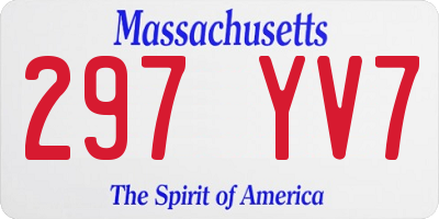 MA license plate 297YV7