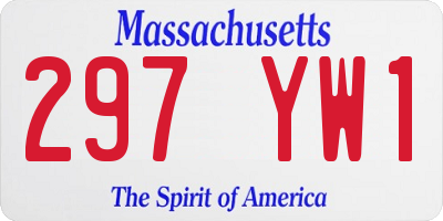 MA license plate 297YW1