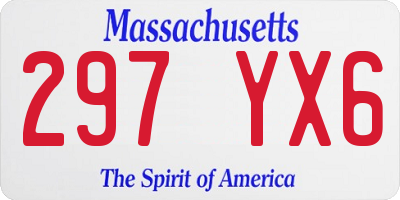 MA license plate 297YX6