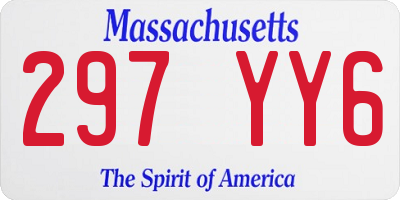 MA license plate 297YY6
