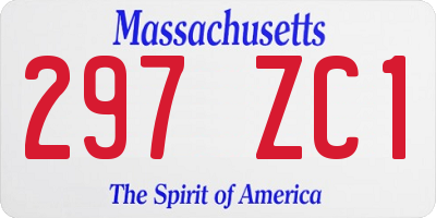 MA license plate 297ZC1