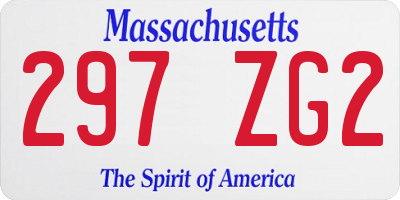 MA license plate 297ZG2