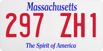 MA license plate 297ZH1